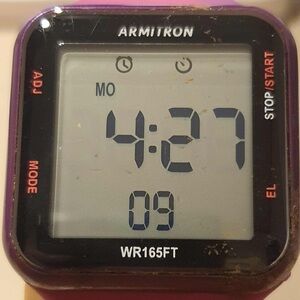 🦋10/$20🦋 Armitron Pro Sport Pink/Purple Digital Alarm Chrono Women's Watch